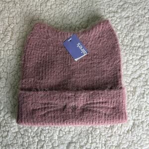 Claires Cat Ear Knit Hat Beanie Pink NWT